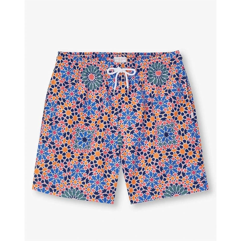 NEW DEREK ROSE men's tropez 15 swim short in multi